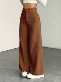 Nora | High-Waisted Wide-Leg Trousers in Black