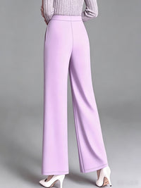 Marlene | High-Waisted Straight-Leg Trousers in Pink