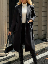 Juniper | Belted Longline Coat in Grey