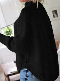 Matilda | Cosy High-Neck Sweater in Dark Grey