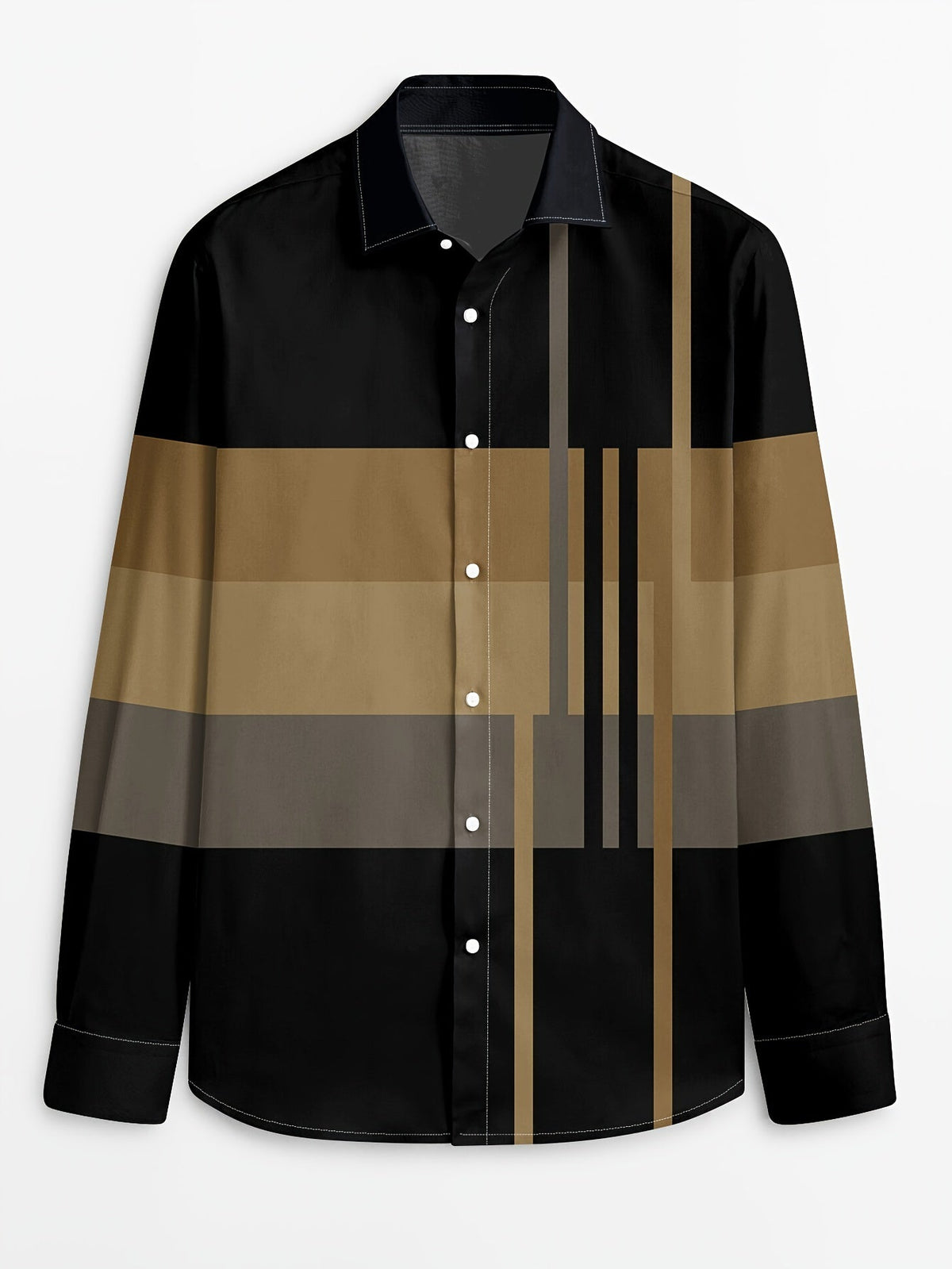 Duncan | Refined Long-Sleeve Shirt in Brown
