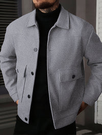 Ellery | Men's Overshirt Jacket with Structured Shape and Button Front