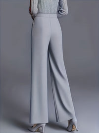 Marlene | High-Waisted Straight-Leg Trousers in Grey