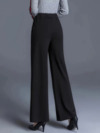 Marlene | High-Waisted Straight-Leg Trousers in Black