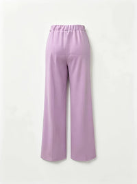Marlene | High-Waisted Straight-Leg Trousers in Pink
