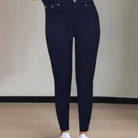 Emmeline | High-Waisted Skinny Jeans in Dark Brown