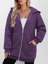 Agnes | Women's Longline Hooded Jacket with Full Zip and Soft Lining