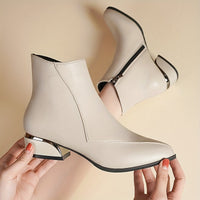 Clemency | Women's Ankle Boots with Pointed Toe and Comfortable Heel