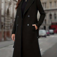 Cassandra | Women's Long Coat with Double Breasted Front