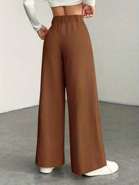 Nora | High-Waisted Wide-Leg Trousers in Black