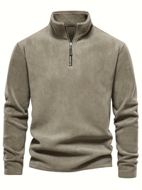 Fraser | Men's Half Zip Pullover with Stand Collar and Soft Knit