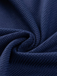 Frederick | Textured Waffle-Knit Long Sleeve Top in Sky Blue