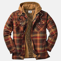 Wesley | Men's Hooded Jacket with Check Pattern and Insulated Lining