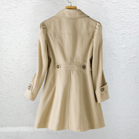 Cordelia | Vintage Trench Collar Coat in Beige