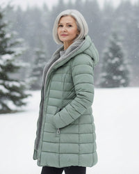 Rosalyn | Women's Padded Coat with Hood and Quilted Design