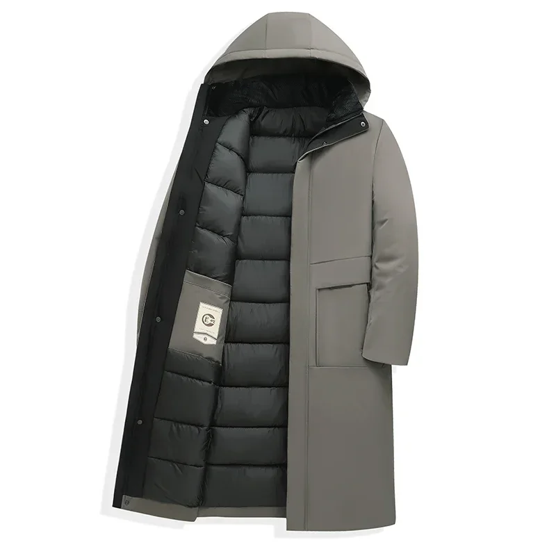 Nash | Hooded Long Winter Coat in Black