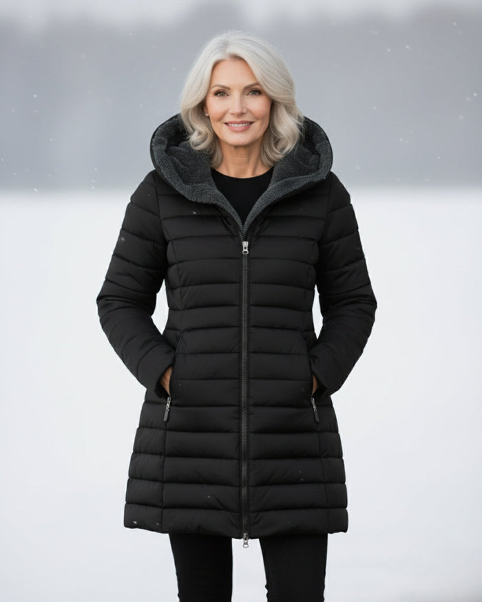 Rosalyn | Women's Padded Coat with Hood and Quilted Design