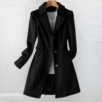 Cordelia | Vintage Trench Collar Coat in Beige