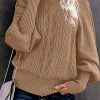 Penelope | Textured Cable-Knit Sweater in Green
