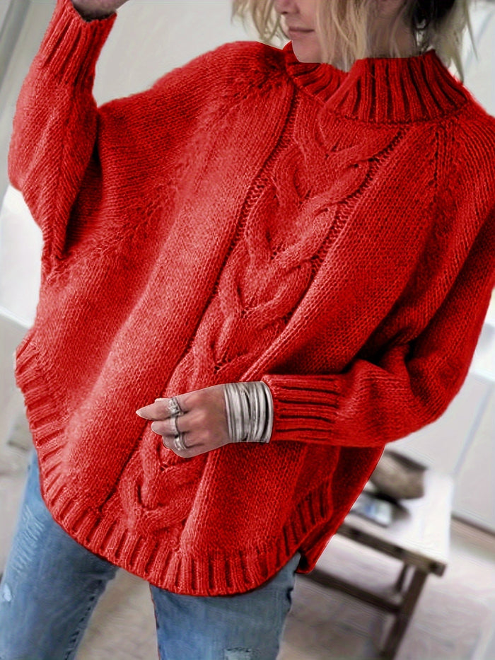Matilda | Cosy High-Neck Sweater in Khaki
