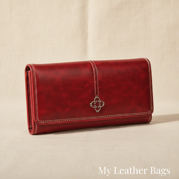 Eunice | Women's Leather Wallet with Card Slots and Slim Shape