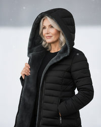 Rosalyn | Women's Padded Coat with Hood and Quilted Design