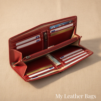 Eunice | Women's Leather Wallet with Card Slots and Slim Shape