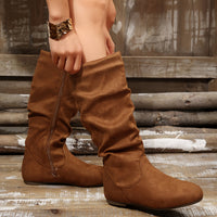 Dilys | Women's Mid Calf Boots with Soft Upper and Gentle Slouch