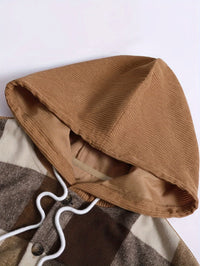 Sawyer | Men's Hooded Jacket with Check Pattern and Relaxed Comfort