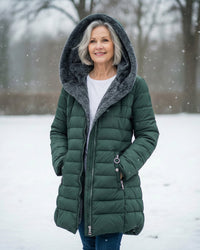 Rosalyn | Women's Padded Coat with Hood and Quilted Design