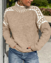 Heidi | Cosy Patterned Knit Jumper in Grey