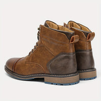 Wallace | Men's Lace Up Boots with Cap Toe and Classic Shape