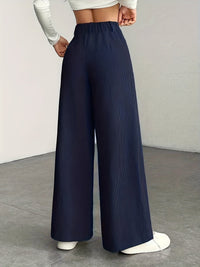 Nora | High-Waisted Wide-Leg Trousers in Blue