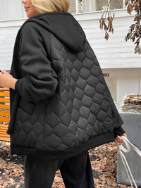 Helene | Quilted Hooded Jacket in Black