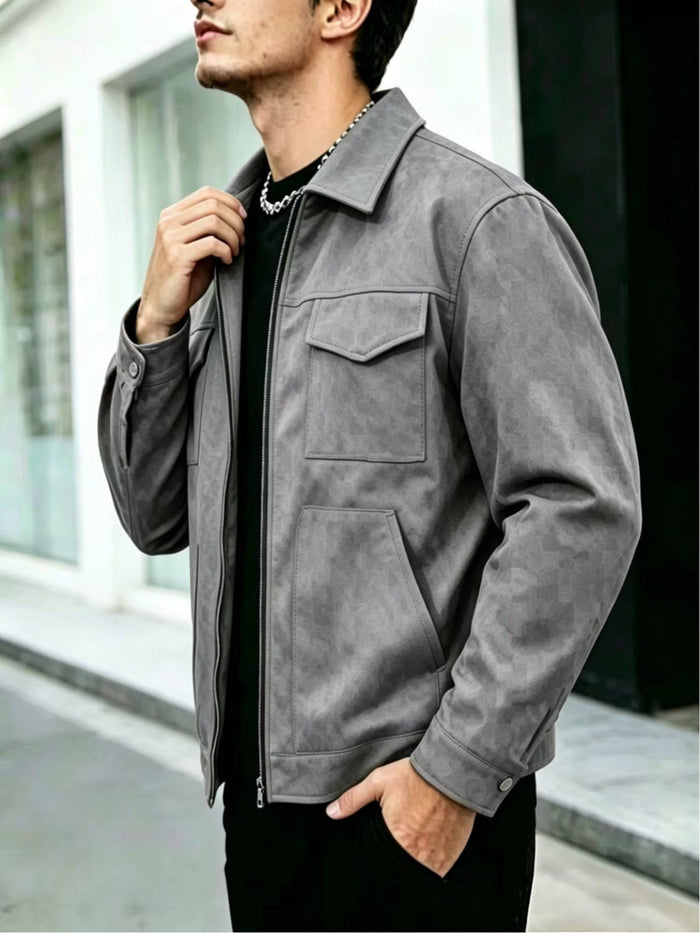Alaric | Men's Utility Jacket with Collar and Relaxed Fit