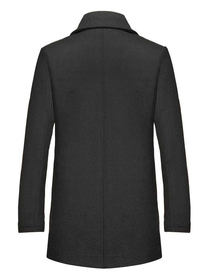 Theodore | Tailored Single-Breasted Winter Coat in Black