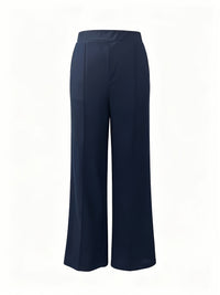 Marlene | High-Waisted Straight-Leg Trousers in Deep Red