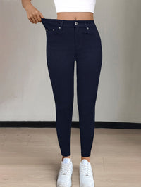 Emmeline | High-Waisted Skinny Jeans in Khaki