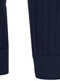Hayden | Ribbed Quarter-Zip Sweater in Navy Blue