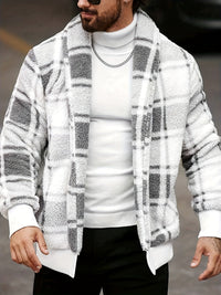 Chester | Cosy Textured Jacket in Grey & White
