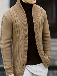 Donovan | Men's Cable Knit Cardigan with Button Front and Soft Feel