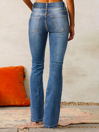 Harlow | High-Waist Wide-Leg Jeans in Ocean Blue