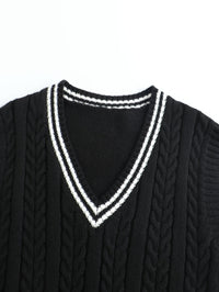 Lionel | Classic Cable-Knit Sweater Vest in Burgundy