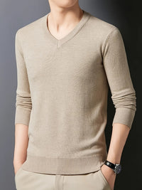 Conrad | Refined V-Neck Sweater in Grey
