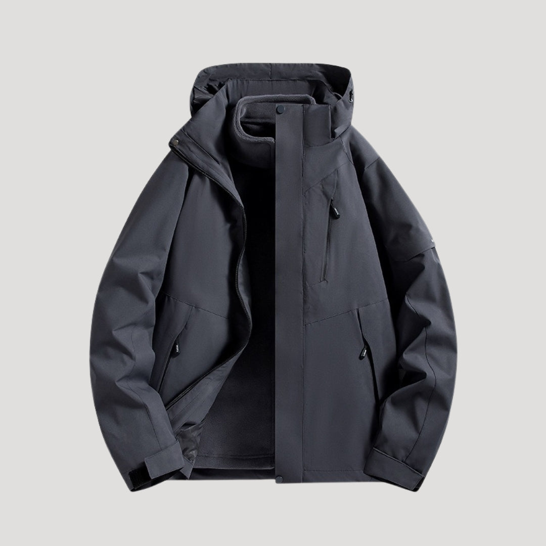 Sabine | Waterproof Hooded Outdoor Jacket in Black