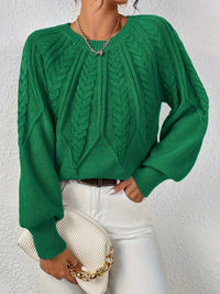 Ophelia | Relaxed Cable-Knit Sweater in White
