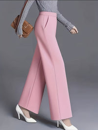 Marlene | High-Waisted Straight-Leg Trousers in Khaki