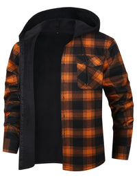 Rowan | Men's Shirt Jacket with Hood and Check Pattern