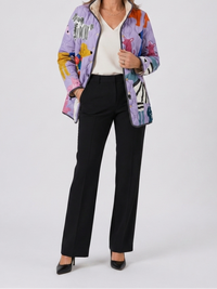 Tilda | Women's Padded Jacket with Dog Print and Light Warmth