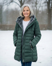 Rosalyn | Women's Padded Coat with Hood and Quilted Design